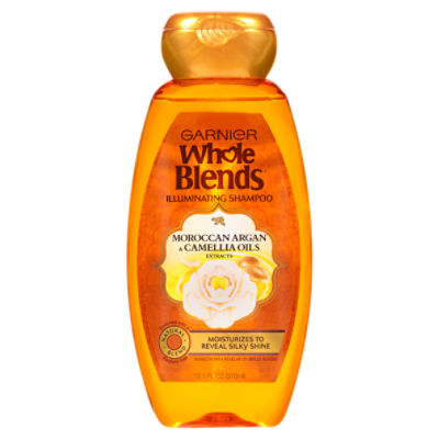 Garnier Whole Blends Shampoo with Moroccan Argan & Camellia Oils Extracts For Dry Hair, 12.5 fl. oz.