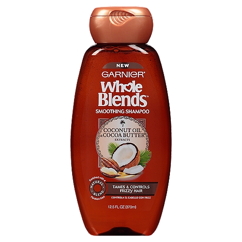 Garnier Whole Blends Smoothing Shampoo with Coconut Oil & Cocoa Butter Extracts, 12.5 fl. oz.