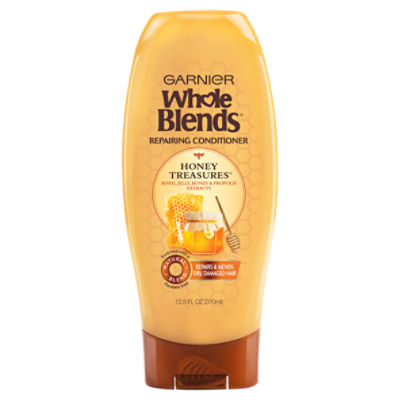 Garnier Whole Blends Repairing Conditioner Honey Treasures, For Damaged Hair, 12.5 fl. oz.