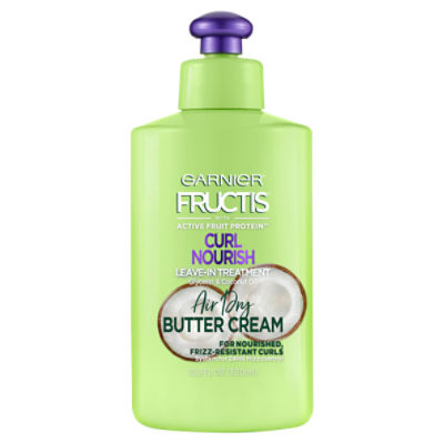 Garnier Fructis Curl Nourish Air Dry Butter Cream Leave-in Treatment with Coconut Oil, 10.2 fl. oz.