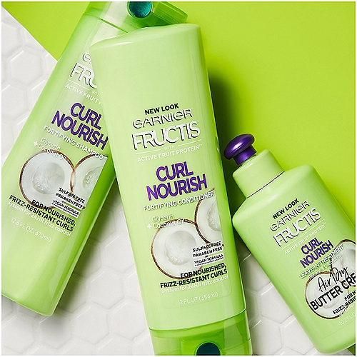 Garnier Fructis Curl Nourish Sulfate-Free Shampoo Infused with Coconut Oil  and Glycerin 12.5 fl.