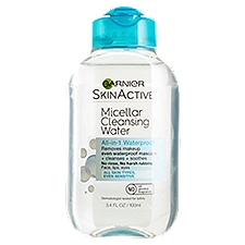 Garnier Skin Active All-in-1 Waterproof Micellar Cleansing Water, 3.4 fl oz
