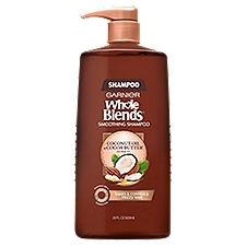 Garnier Whole Blends Smoothing Shampoo with Coconut Oil & Cocoa Butter Extracts, 28 fl. oz.