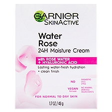 Garnier SkinActive Water Rose + Hyaluronic Acid 24H Moisture Cream, 1.7 oz