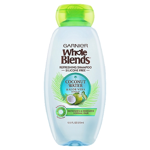 Garnier Whole Blends Hydrating Shampoo with Coconut Water & Aloe Vera Extracts, 12.5 fl. oz.