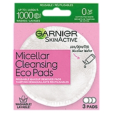 Garnier SkinActive Micellar Cleansing Eco Pads, 3 count