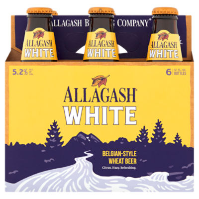 Allagash White Belgian-Style Wheat Beer, 6 count, 12 fl oz
