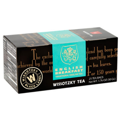 Wissotzky Tea English Breakfast Tea Bags, 25 count, 1.76 oz - Fairway