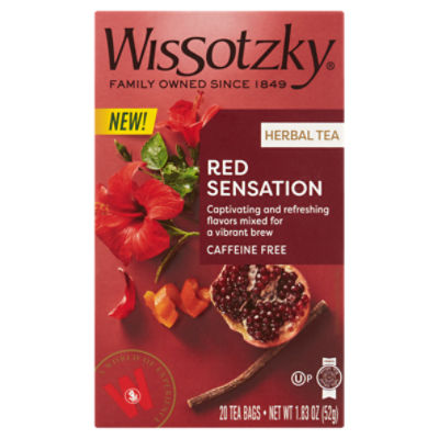 Wissotzky Red Sensation Herbal Tea Bags, 20 count, 1.83 oz