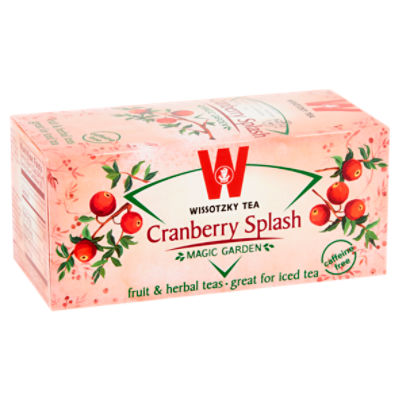 Wissotzky Tea Magic Garden Cranberry Splash Fruit & Herbal Teas, 20 count, 1.76 oz