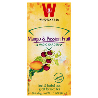 Wissotzky Tea Magic Garden Mango & Passion Fruit & Herbal Teas, 20 count, 1.55 oz