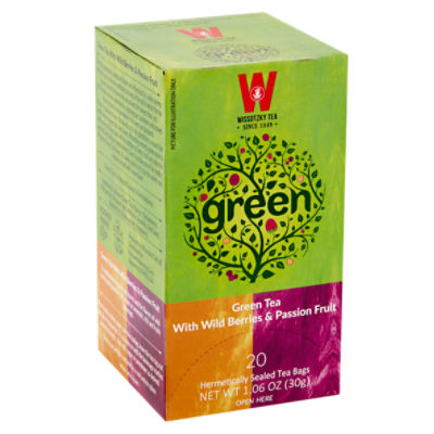 Wissotzky Tea Green Tea Bags with Wild Berries & Passion Fruit, 20 count, 1.06 oz