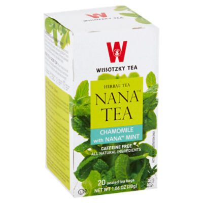 Wissotzky Tea Chamomile with Nana Mint Herbal Tea Bags, 20 count, 1.06 oz