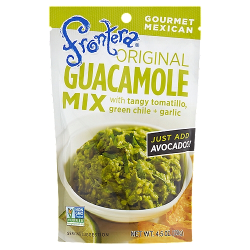 Frontera Original Guacamole Mix, 4.5 oz
Make Mexico City-style guacamole at home with the roasty flavors of tomatillos, green chiles and garlic.