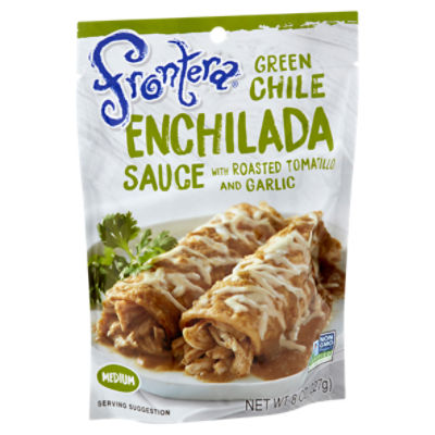 Frontera Medium Green Chile Enchilada Sauce with Roasted Tomatillo and Garlic, 8 oz