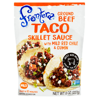 Frontera Ground Beef with Mild Red Chile & Cumin Taco Skillet Sauce, 8 oz