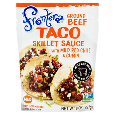 Frontera Ground Beef with Mild Red Chile & Cumin Taco Skillet Sauce, 8