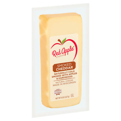 Red Apple Cheese Smoked Cheddar Natural Cheese, 8 oz