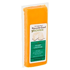 Red Apple Cheese Naturally Good Kosher Sharp Cheddar Cheese, 8 oz
