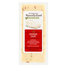 Red Apple Cheese Naturally Good Kosher Pepper Jack Cheese, 8 oz