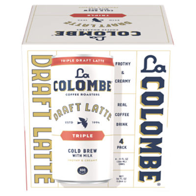 La Colombe Triple Draft Latte Coffee Roasters Real Coffee Drink, 9 fl oz, 4 count