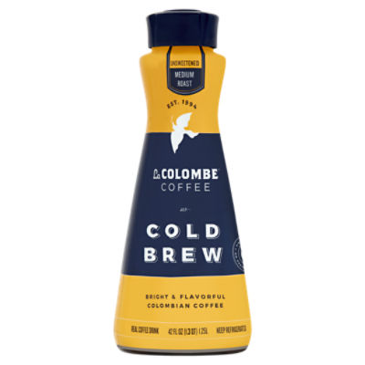 La Colombe Cold Brew Unsweetened Medium Roast Real Coffee Drink, 42 fl oz, 42 Fluid ounce