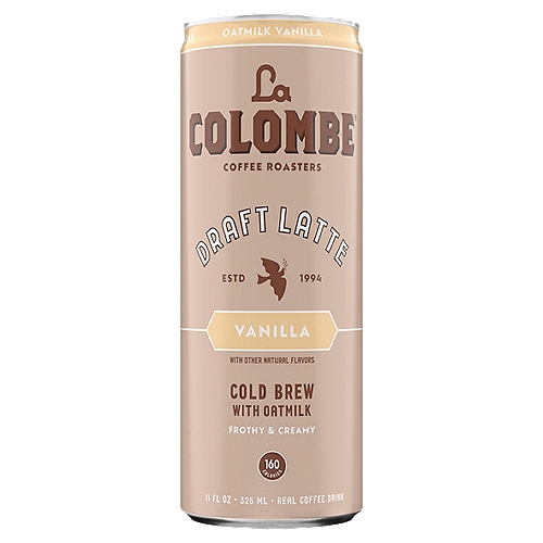 La Colombe Vanilla Draft Latte Coffee Roasters Real Coffee Drink, 11 fl oz