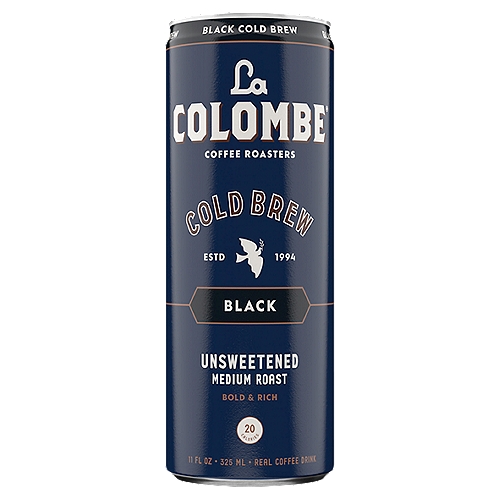 La Colombe Black Cold Brew Coffee Roasters Real Coffee Drink, 11 fl oz