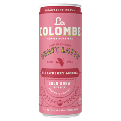 La Colombe Coffee Roasters Draft Latte Strawberry Mocha Real Coffee Drink Limited Edition, 11 fl oz