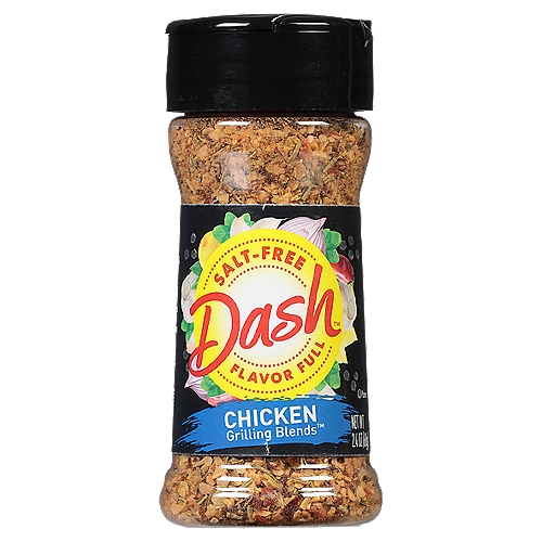 Mrs Dash Salt-Free Flavor Full Chicken Grilling Blends, 2.4 oz
A savory blend of herbs and spices that adds a burst of flavor. Create mouthwatering chicken, fish, pork, turkey and salads.