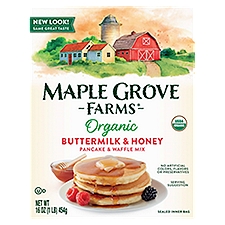Maple Grove Farms Organic Buttermilk & Honey, Pancake & Waffle Mix, 1 Pound