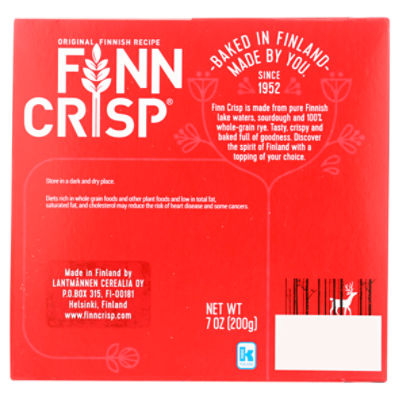 Thins, Sourdough Lantmännen Rye Finn 7 30 Crisp Original oz count,