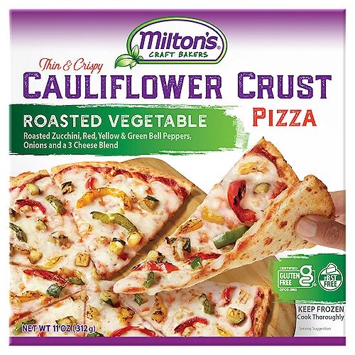 Milton's Craft Bakers Roasted Vegetable Thin & Crispy Cauliflower Crust Pizza, 11 oz