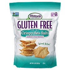 Milton's Baked Crackers, Gluten Free Crispy Sea Salt, 4.5 Ounce