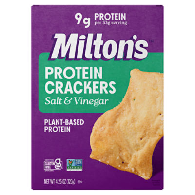Milton's Salt & Vinegar Protein Crackers, 4.25 oz