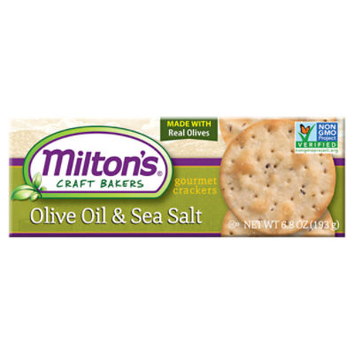 Milton's Craft Bakers Olive Oil & Sea Salt Gourmet Crackers, 6.8 oz