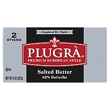 Plugrá Premium European Style Salted Butter, 2 count, 8 oz