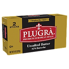 Plugrá Extra Creamy Unsalted Butter, 2 count, 8 oz