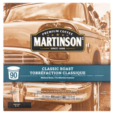 Martinson Classic Medium Roast Ground Coffee, 0.28 oz, 90 count