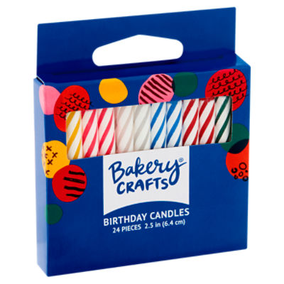 Bakery Crafts 2.5 In Birthday Candles, 24 count