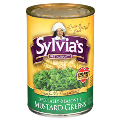 Sylvia's Restaurant Specially-Seasoned Mustard Greens, 14.5 oz