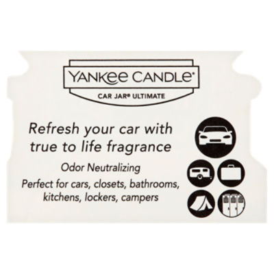 Yankee Candle Car Jar Ultimate Auto & Home Odor Neutralizing Air Freshener,  Clean Cotton (Pack of 3)