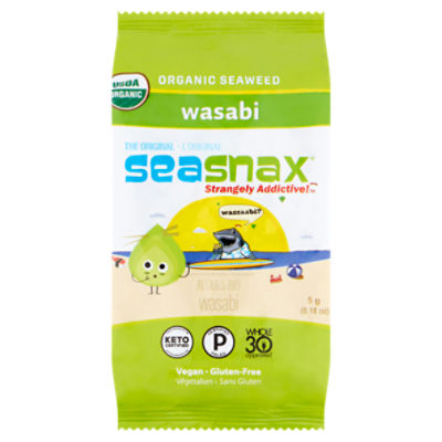 seasnax The Original Organic Seaweed Wasabi, 0.18 oz