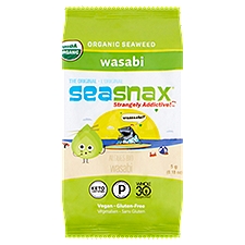 seasnax Organic The Original Seaweed, Wasabi, 0.18 Ounce