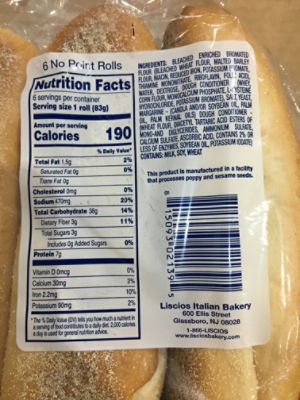 Liscio's Bakery No Point 6pk, 16 oz