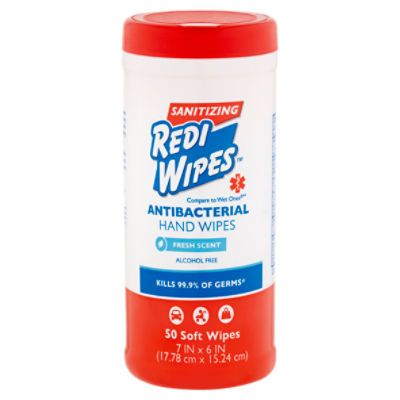 RediWipes Sanitizing Fresh Scent Antibacterial Hand Wipes, 50 count