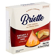 Briette Creamy & Buttery Red Soft-Ripened, Cheese, 4.4 Ounce