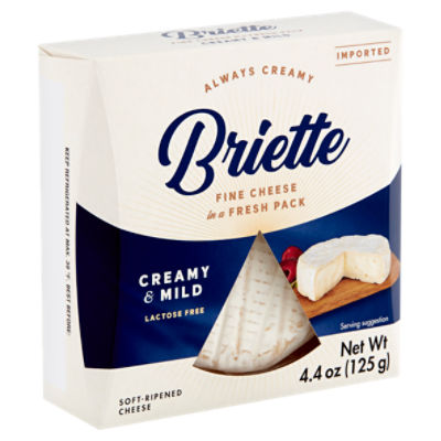 Briette Creamy & Mild Soft-Ripened Cheese, 4.4 oz