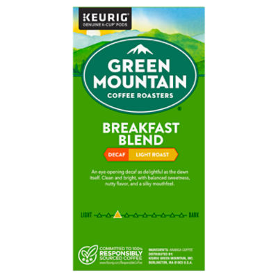 Green Mountain Coffee Roasters Breakfast Blend Decaf Coffee K Cup