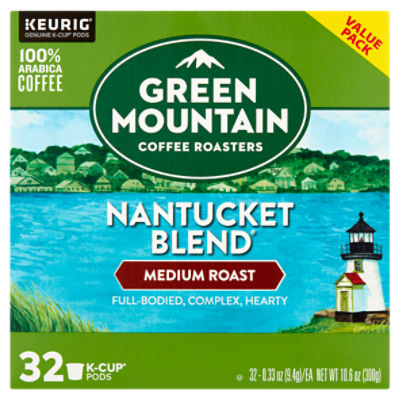 Green Mountain Coffee Roasters Medium Roast Coffee K-Cup Pods Value Pack, 0.33 oz, 32 count